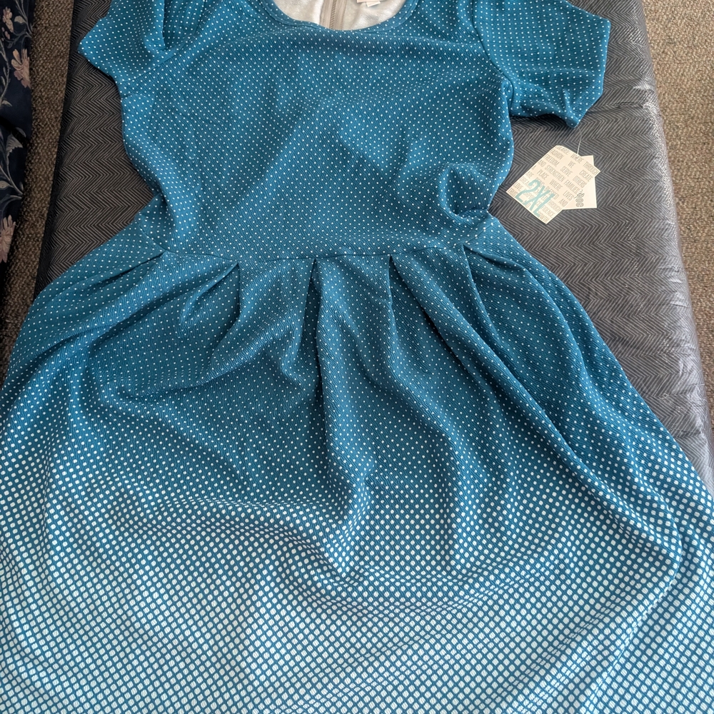 Teal Polka Dot Dress